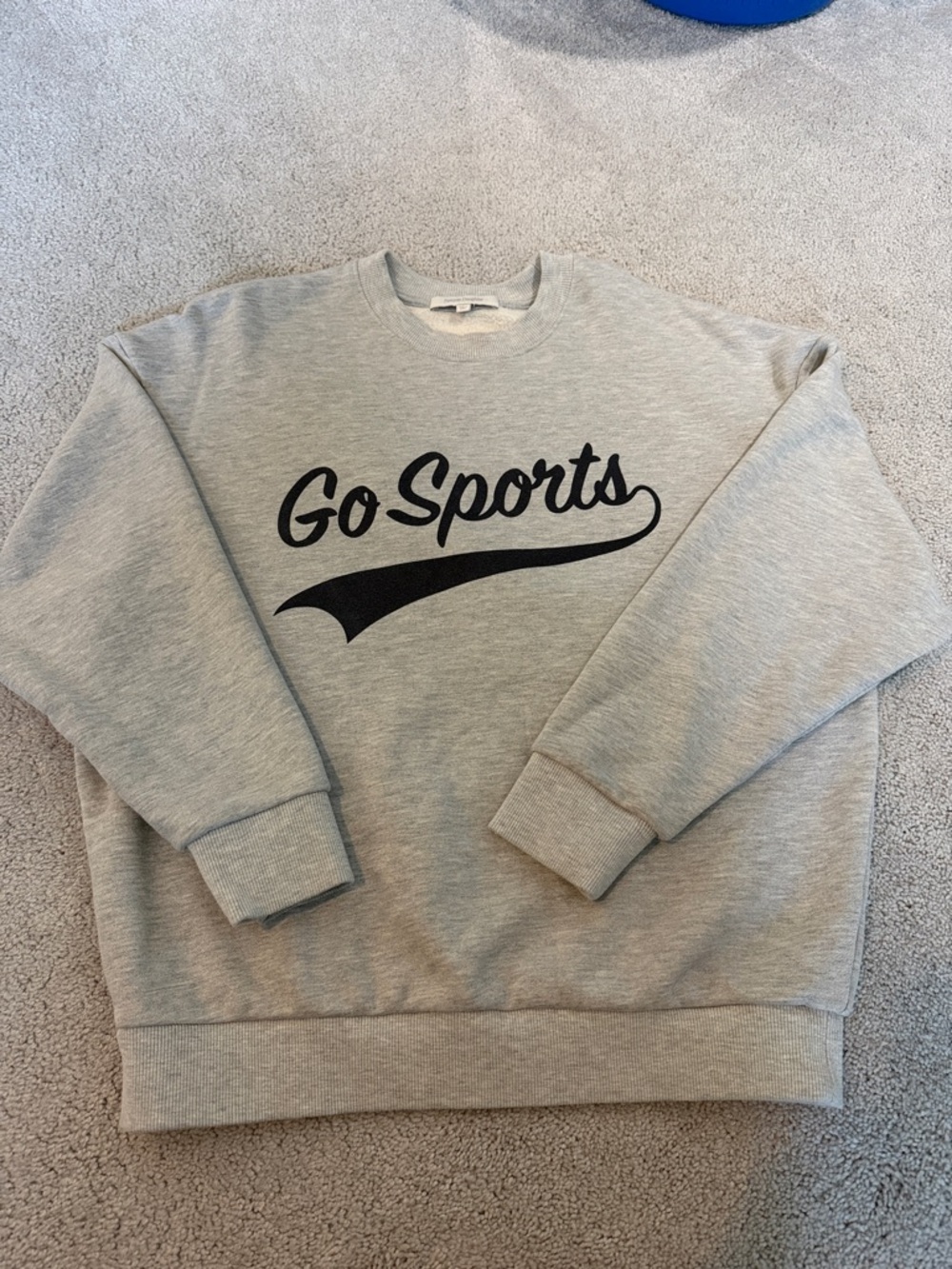 Favorite Daughter Gray Crewneck Sweatshirt with Black 'Go Sports' Graphic